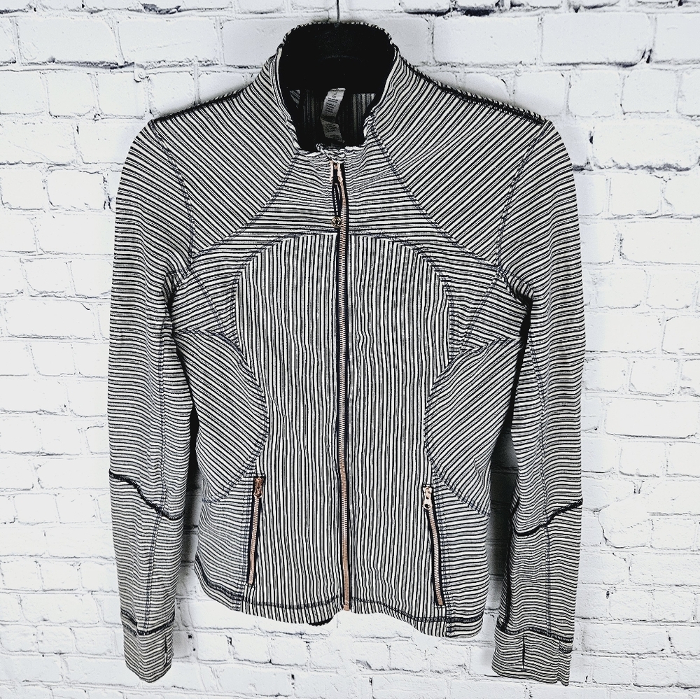 LULULEMON | Forme Jacket II tractors pinstripe full zip yoga athletic jacket